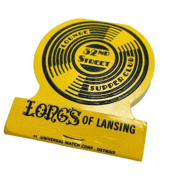 Matchbooks Cover Used Die  LONGS 52nd Street Lounge Big Band Lansing MI Vintage - Picture 8 of 10